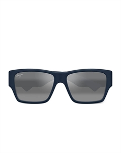 Солнцезащитные очки в квадратной оправе, синий Maui jim