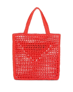 Сумка-тоут с логотипом, оранжевый Prada