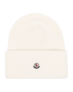 Шерстяная шапка бини, белый Moncler