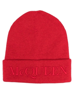 Шапка с вышитым логотипом, красный Alexander mcqueen
