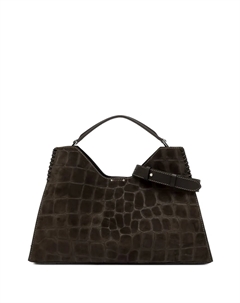 Сумка через плечо Aurora из кожи с эффектом крокодила, коричневый Gianni chiarini