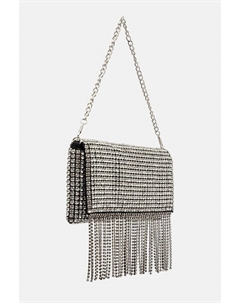 Кожаный клатч, серебряный Answear lab