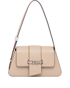 Сумка на плечо с откидным клапаном и логотипом, нейтральный Hugo