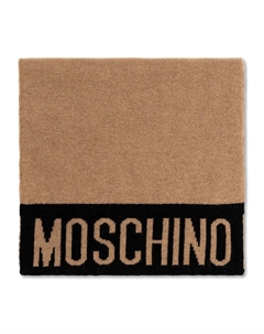 Шарф с логотипом, коричневый Moschino