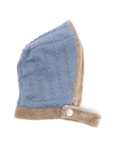 Шапка с искусственным мехом, синий La stupenderia