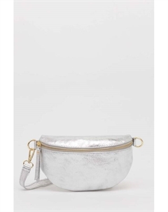 Поясная сумка кожаная, серебряный Answear lab