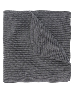 Шарф в рубчик с логотипом, серый Dsquared2