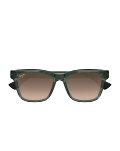 Блестящие квадратные солнцезащитные очки, зеленый Maui jim