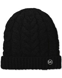 Женская вязаная шапка Moving Cables, черный Michael kors
