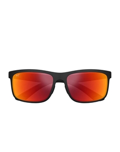 Солнцезащитные очки Huero в квадратной оправе, черный Maui jim