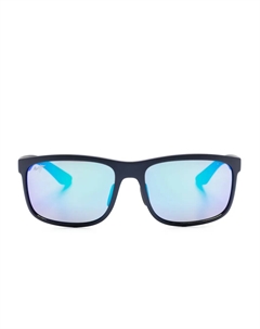 Солнцезащитные очки Huelo в прямоугольной оправе, синий Maui jim