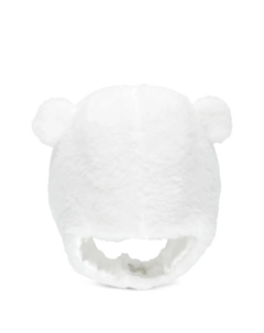 Флисовая шапка с ушками, белый Moncler enfant