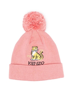 Шапка бини с вышивкой Tiger, розовый Kenzo kids