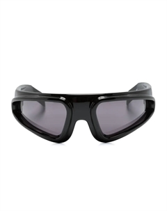 Солнцезащитные очки в байкерском стиле, черный Rick owens