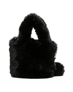 Сумка-тоут из искусственного меха, черный Monnalisa