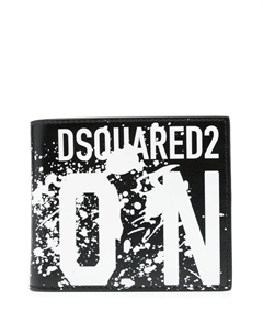 Кошелек Icon с тисненым логотипом, черный Dsquared2