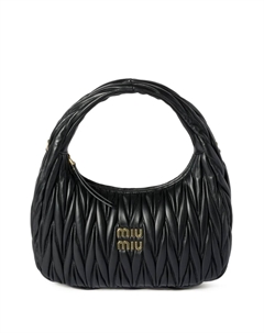 Стеганая сумка-тоут Wander, черный Miu miu