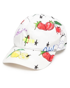 Кепка с графичным принтом и вышитым логотипом, белый Msgm