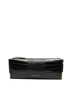 Клатч с застежкой-молнией под крокодила, черный Elisabetta franchi