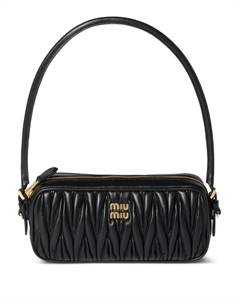 Стеганая мини-сумка, черный Miu miu