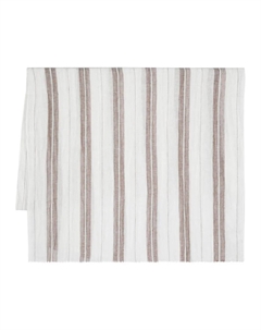 Полосатый шарф из смесового льна, белый Brunello cucinelli