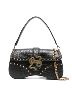 Сумка через плечо с заклепками, украшенная змеей, черный Just cavalli