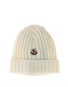 Шапка в рубчик с нашивкой-логотипом Moncler enfant