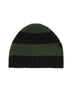 Шапка бини в полоску, черный Prada
