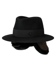 Шляпа-федора Andre с ремешком, черный Maison michel