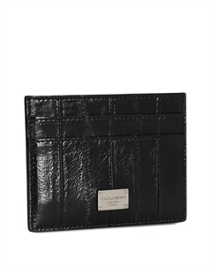 Визитница из текстурированной кожи, черный Dolce&gabbana