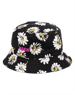 Панама с цветочным принтом, черный Msgm