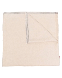 Шелковый шарф с контрастными полосками, нейтральный Brunello cucinelli