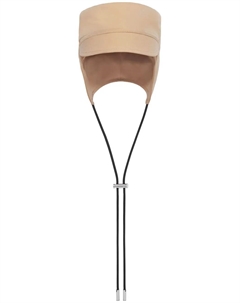 Шапка-ушанка с вышитой монограммой, нейтральный Burberry