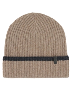 Кашемировая шапка бини, нейтральный Brunello cucinelli