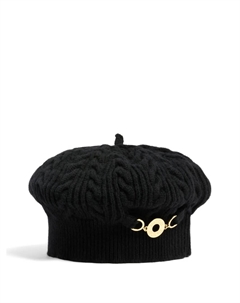 Берет фактурной вязки, черный Patou