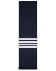 Шарф в рубчик с полосками 4-Bar, синий Thom browne
