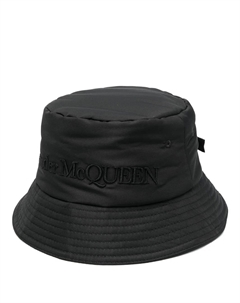 Панама с вышитым логотипом, черный Alexander mcqueen