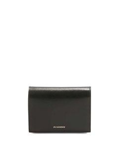 Картхолдер с тисненым логотипом, черный Jil sander