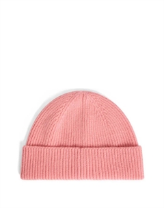 Кашемировая шапка бини в рубчик, розовый Bonpoint