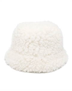 Панама из смесовой шерсти с логотипом, белый Prada