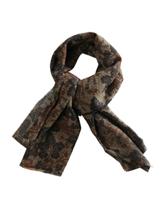 Шарф с цветочным принтом, нейтральный Uma wang