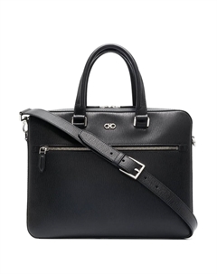 Портфель с декором Gancini, черный Ferragamo
