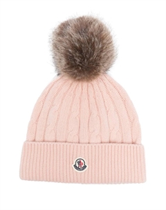 Шапка бини, розовый Moncler