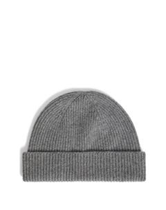 Кашемировая шапка бини в рубчик, серый Bonpoint