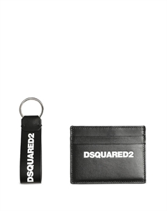 Комплект из картхолдера и брелка с логотипом, черный Dsquared2