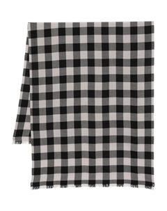 Клетчатый шерстяной шарф, черный Rick owens