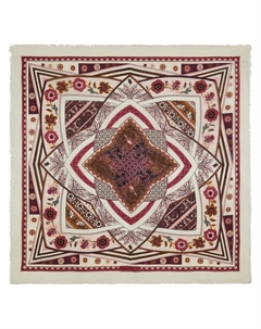 Шелковая шаль с принтом Nirvana, нейтральный Ferragamo