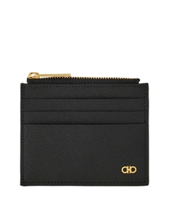 Картхолдер с декором Gancini, черный Ferragamo