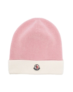 Шапка бини в двух тонах, розовый Moncler enfant