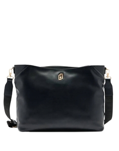 Сумка через плечо среднего размера с регулируемым ремнем и логотипом, черный Liu jo